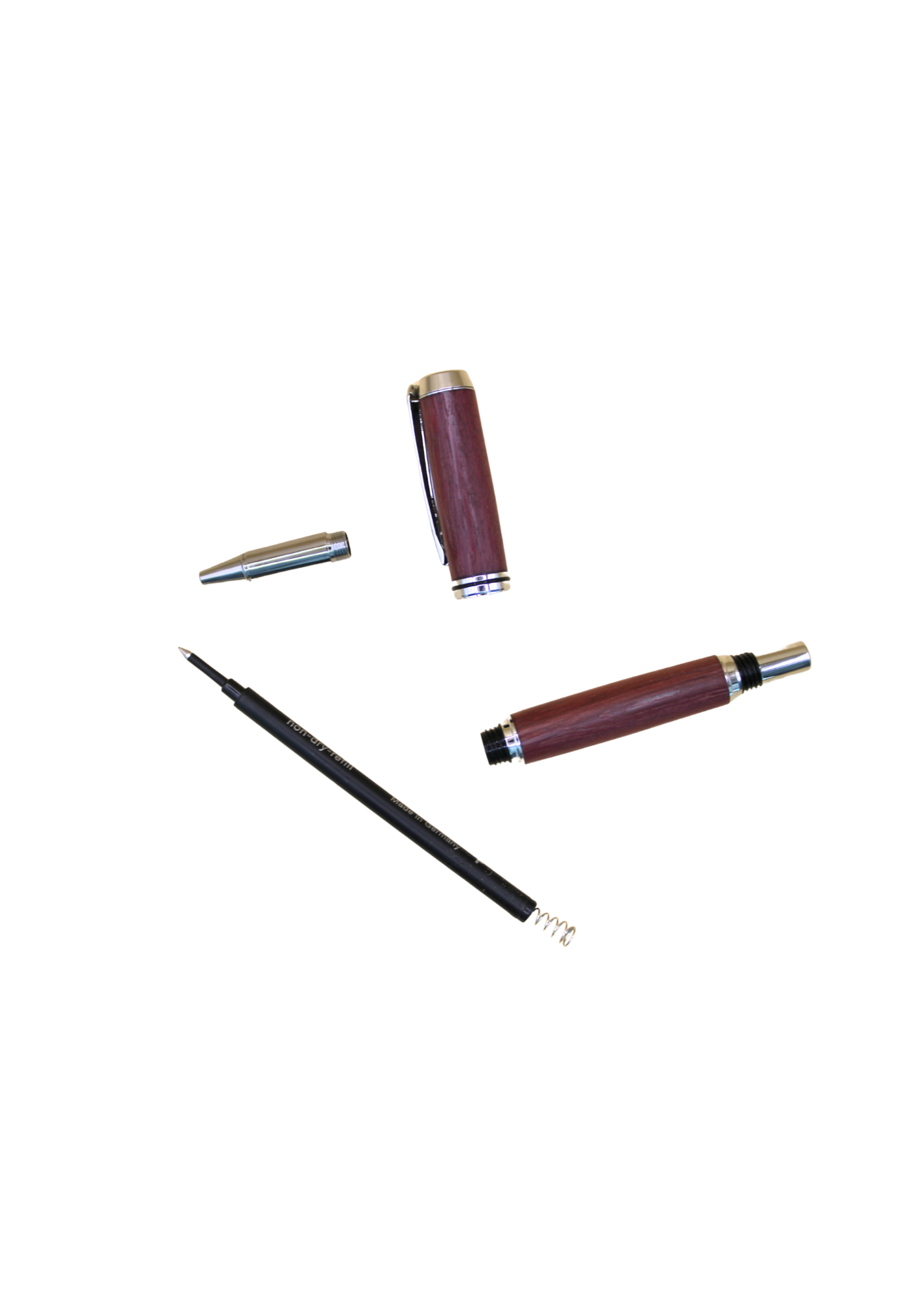 Pack 3 stylos en bois d'amarante