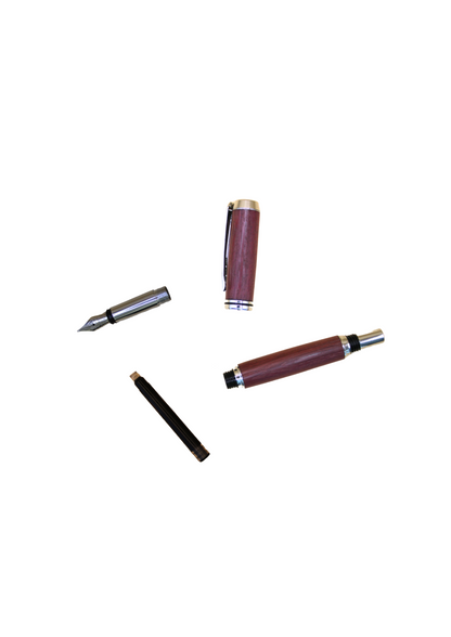 Pack 3 stylos en bois d'amarante
