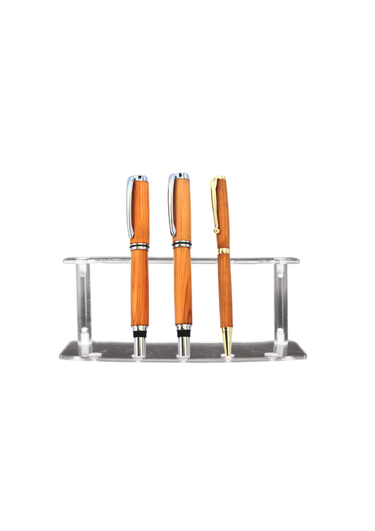 Pack 3 stylos en bois d'olivier